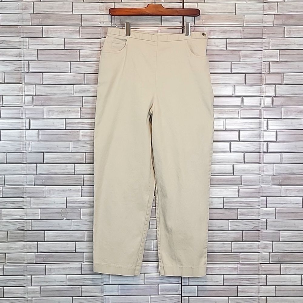 Crazy Horse high rise slim ankle pant in ivory Size 14P